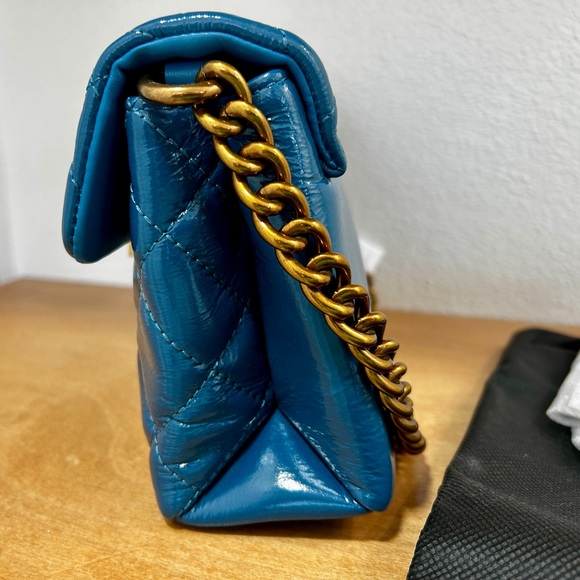 Kurt Geiger Turquoise Aqua Brixton Quilted Shoulder Bag. NWT. - Picture 7 of 12